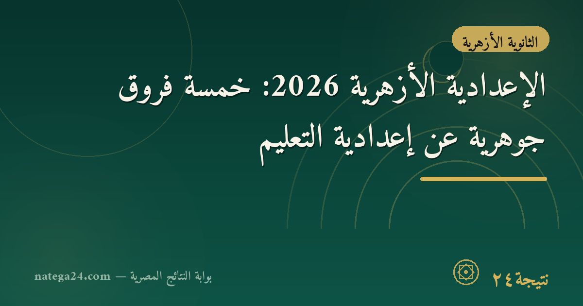 الإعدادية الأزهرية 2026: خمسة فروق جوهرية عن إعدادية التعليم