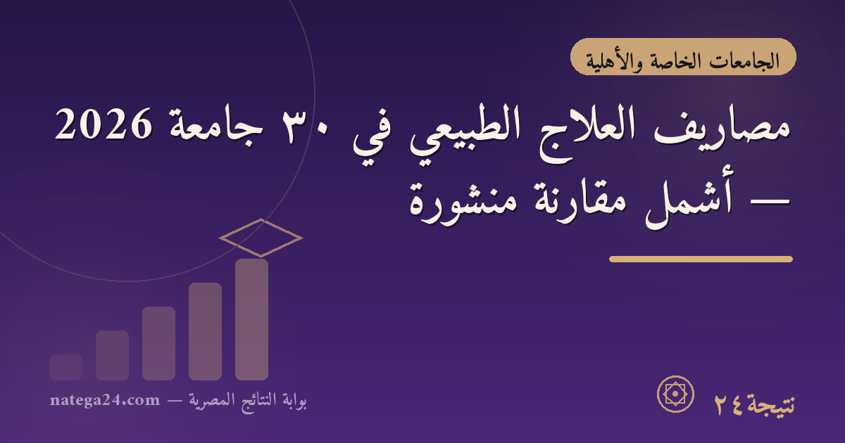 مصاريف العلاج الطبيعي في ٣٠ جامعة 2026 — أشمل مقارنة منشورة