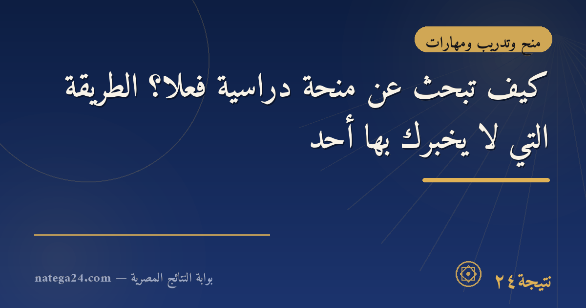 كيف تبحث عن منحة دراسية فعلًا؟ الطريقة التي لا يخبرك بها أحد