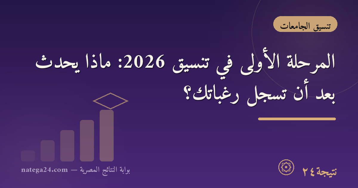 المرحلة الأولى في تنسيق 2026: ماذا يحدث بعد أن تسجّل رغباتك؟