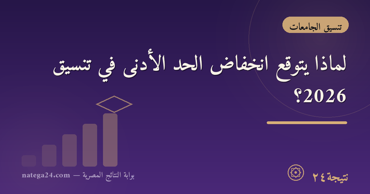 لماذا يُتوقَّع انخفاض الحد الأدنى في تنسيق 2026؟