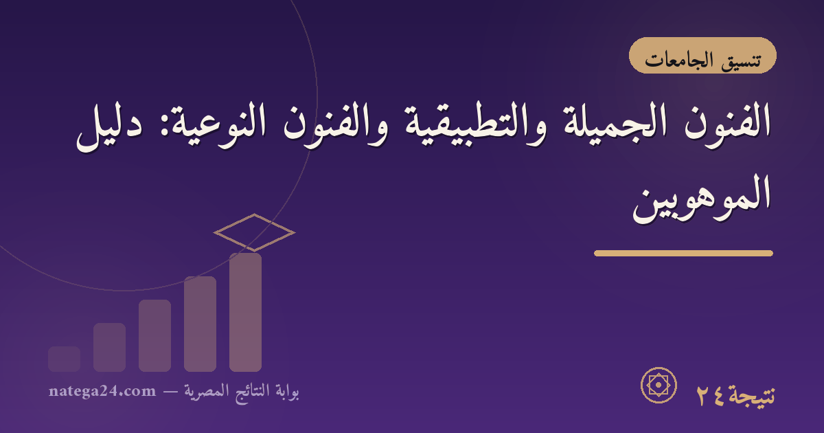 الفنون الجميلة والتطبيقية والفنون النوعية: دليل الموهوبين